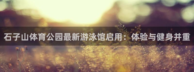 乐球直播官网入口在线观看：石子山体育公园最新游泳馆启用：体验与健身并重